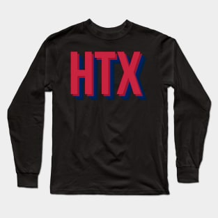 HTX in blue & red Long Sleeve T-Shirt